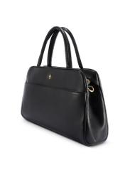 Black leather business women's bag TORES-1240-99(W26) - diagonal product view, on a white background.