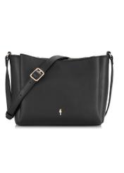 Small black imitation leather handbag TOREC-0914-99(W24)-01