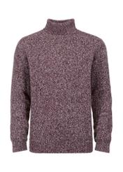 Warm burgundy men's turtleneck SWEMT-0122A-49(Z23)-04