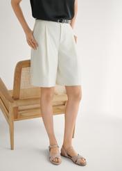 Beige women's leather sandals BUTYD-1259-1B(W26)