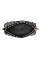 Black women's shoulder bag TOREC-1180-99(W26) - product view from above, on a white background.