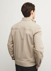 Gray men's jacket with stand-up collar KURMT-0301-91(W23)-02