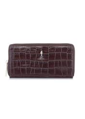 Large brown croco women's wallet PORES-0844-89(W23)-01