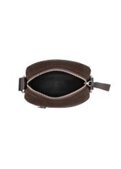 Men's leather bag in dark brown color TORMS-0541-1I(Z26), product view inside on a light background.