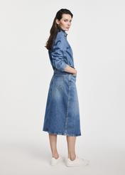 Navy blue denim skirt SPCDT-0102-69(W25)-06