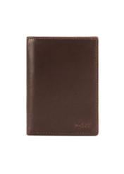 Men's brown leather wallet PORMS-0672-1H(Z26), front view of the product on a white background.