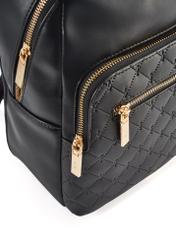 Black monogrammed women's backpack TOREC-1045-98(Z25)