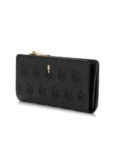 Large black ladies wallet with embossing POREC-0363-99(W24)-02