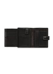 Brown lacquered leather men's wallet PORMS-0552-89(W24)-05