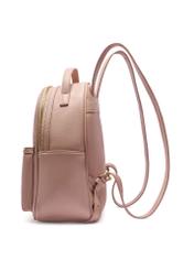 Pink women's medium backpack TOREC-0920-5A(W26) - side product view, on white background.