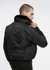 Black men's bomber jacket KURMT-0282-99(Z23)-04