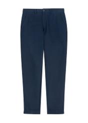 Navy blue men's trousers SPOMT-0120-7E(W26), front product view, on white background.
