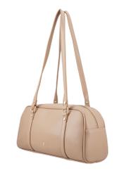 Dark beige shoulder bag TOREC-1233-1K(Z26), diagonal product view on white background.