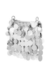 Silver women's handbag with sequins TOREC-1085-91(Z25), diagonal product view on a white background.