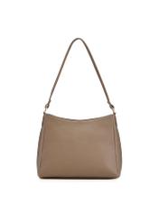 Light brown leather handbag TORES-0975-1K(Z26), product view from the back on a white background.