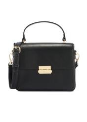 Black women's handbag TOREC-1080-99(Z25), product view from the front on a white background.