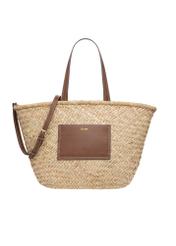Women's straw shopper bag TOREC-1219-1E(W26), front product view on white background.