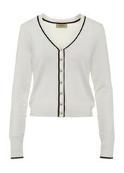 Cream women's button cardigan KARDT-0049-12(W25)-01