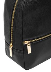 Black leather women's backpack TORES-0898C-99(W25)-06