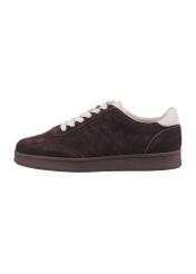 Dark brown suede sports shoes BUTYD-1317-1 I(Z26), side view of the product on a white background.