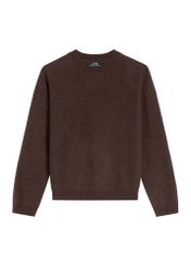 Women's woolen brown sweater SWEDT-0265-1I(Z26), front product view on white background.