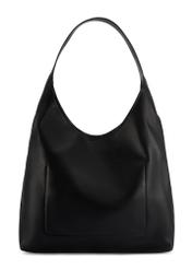 Black large women's handbag TOREC-1199-99(W26) - product view from the back, on a white background.