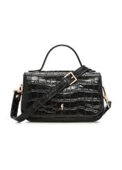 Small croco women's messenger bag TORES-1327-9G(Z26) - front product view, on white background.