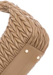 Beige women's shoulder bag TOREC-1101-24(Z25), close-up of the product detail on a white background.