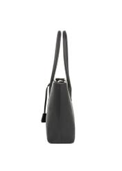 Black women's shopper bag TOREC-1241-9I(Z26) - side view of the product, on a white background.