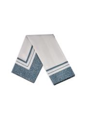 Black women's scarf with logo SZADT-0192-9P(W26), front product view on white background.