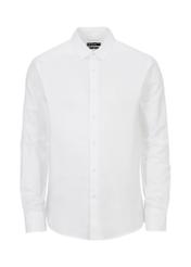 White men's slim shirt KOSMT-0302-11(Z24)-03