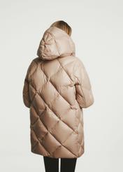 Beige quilted women's jacket KURDT-0528-81(Z24)-05