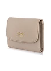 Women's cream leather wallet PORES-0848A-81(W23)-02