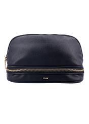 Black women's cosmetic bag TOREC-1348-9I(Z26), front product view on white background.