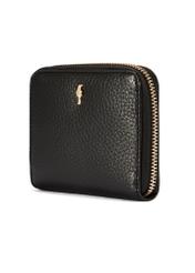 Black leather women's wallet PORES-0972-99(Z25), diagonal product view on white background.