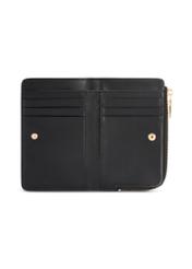 Women's leather wallet in black color PORES-0977R-9I(W26), product view inside on white background.