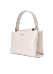 Cream leather trunk bag TORES-1270-0B(W26), diagonal product view on a white background.