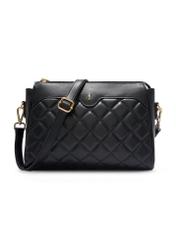 Black quilted women's handbag TOREC-1116-99(W26)