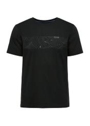 Black men's t-shirt with print TSHMT-0126-99(W25)-01