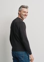 Men's graphite cotton sweater SWEMT-0143-95(W24)-03
