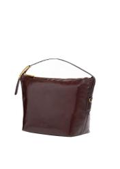 Burgundy leather women's handbag TORES-1391-4E(Z26), diagonal product view on white background.