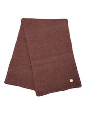 Brown women's viscose scarf SZADT-0222-1H(Z26), front product view on white background.