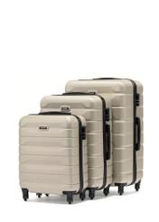 Set of 19''/24''/28'' trolley suitcases WALAB-0067-0X(W26), diagonal view of the products on a white background.