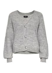 Gray women's oversized cardigan KARDT-0036-66(Z24)