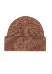 Brown women's wool blend hat CZADT-0201-1H(Z26), product view from the back on a white background.