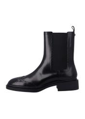Women's black leather Chelsea boots BUTYD-1301-9F(Z26), side view of the product on a white background.