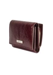 Small burgundy women's wallet PORES-0967-49(Z25), diagonal product view on a white background.