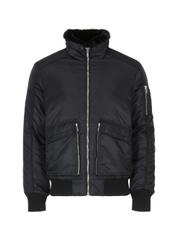 Black men's bomber jacket KURMT-0282-99(Z23)-05