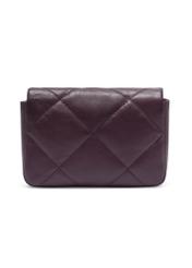 Small burgundy leather women's handbag TORES-1364-4D(Z26), product view from the back on a light background.