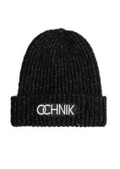 Black hat and scarf set ZESTD-0010-99(Z25) - front view of the hat on a white background.